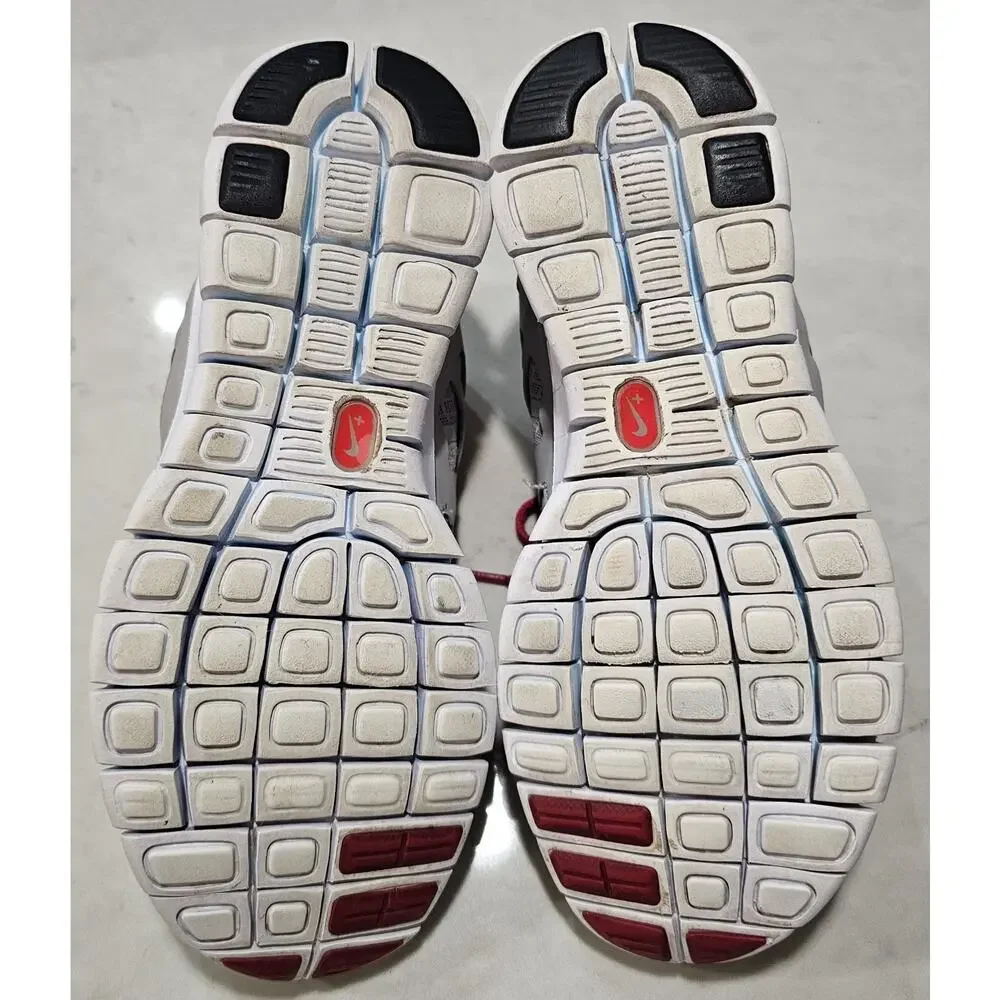Nike Free Run+ 2 Women's Size 8 Grey Red Running Shoes 443816-026